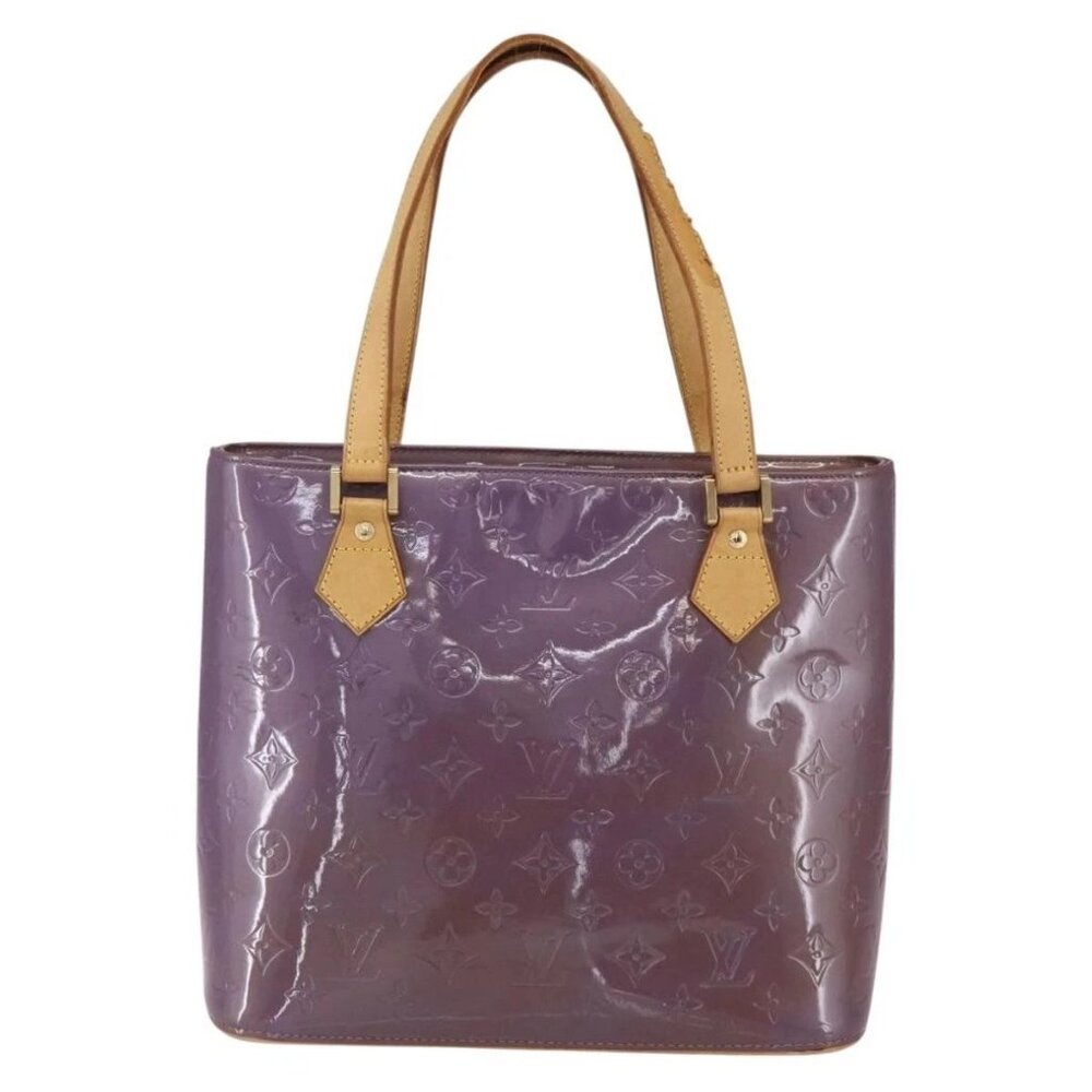 LOUIS VUITTON Monogram Vernis Houston Hand Bag Purple Viole M91093 Auth 152339 - Picture 3 of 16